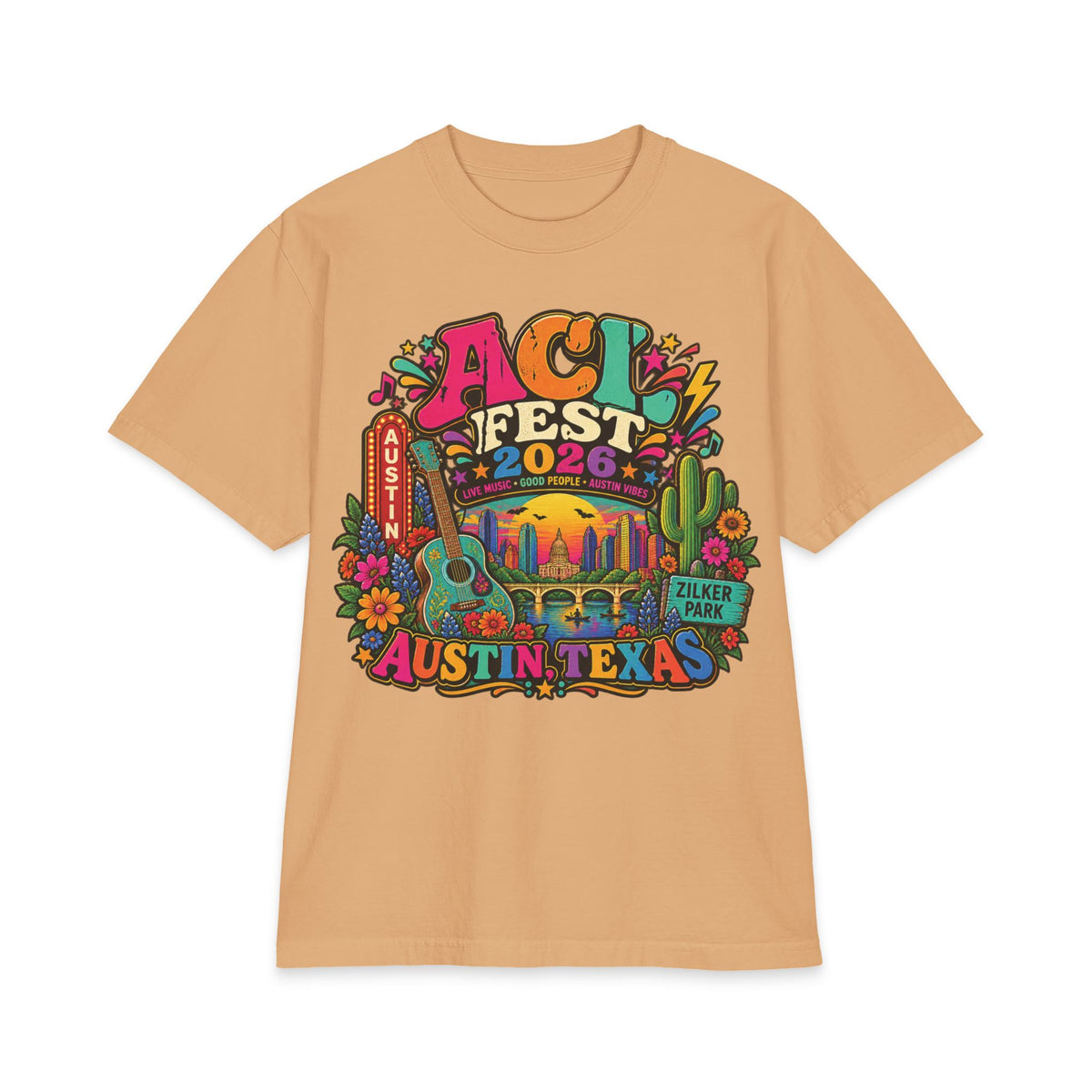 ACL Fest 2026 Austin Texas T-Shirt | Music Festival Lineup Tee
