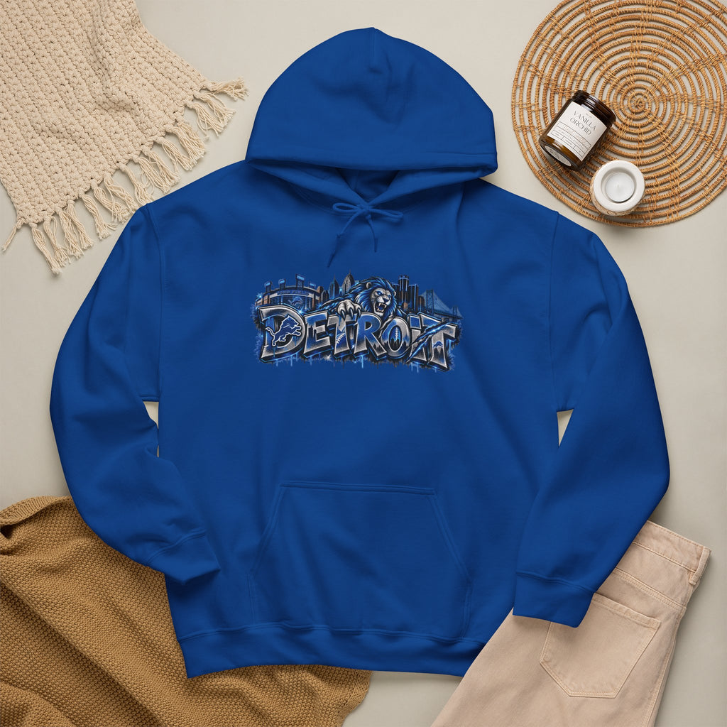 Detroit Graffiti Style Hoodie | City Skyline Street Art Pullover