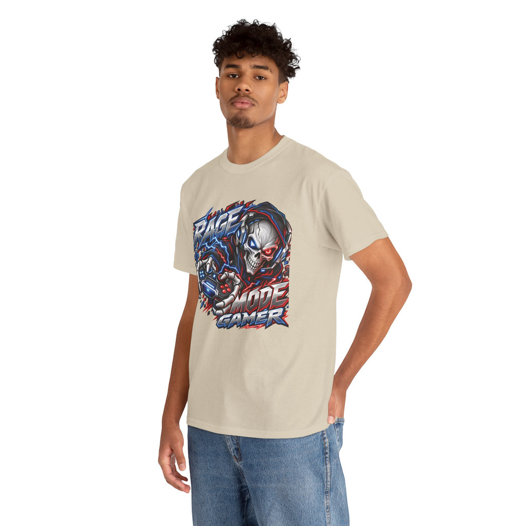 Rage Mode Gamer Skull Graphic T-Shirt