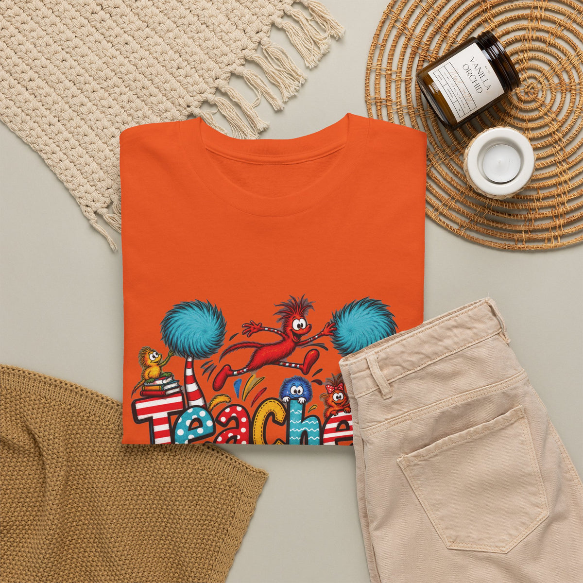 Teacher of Little Things T-Shirt | Colorful Dr. Seuss Style Kids Classroom Tee