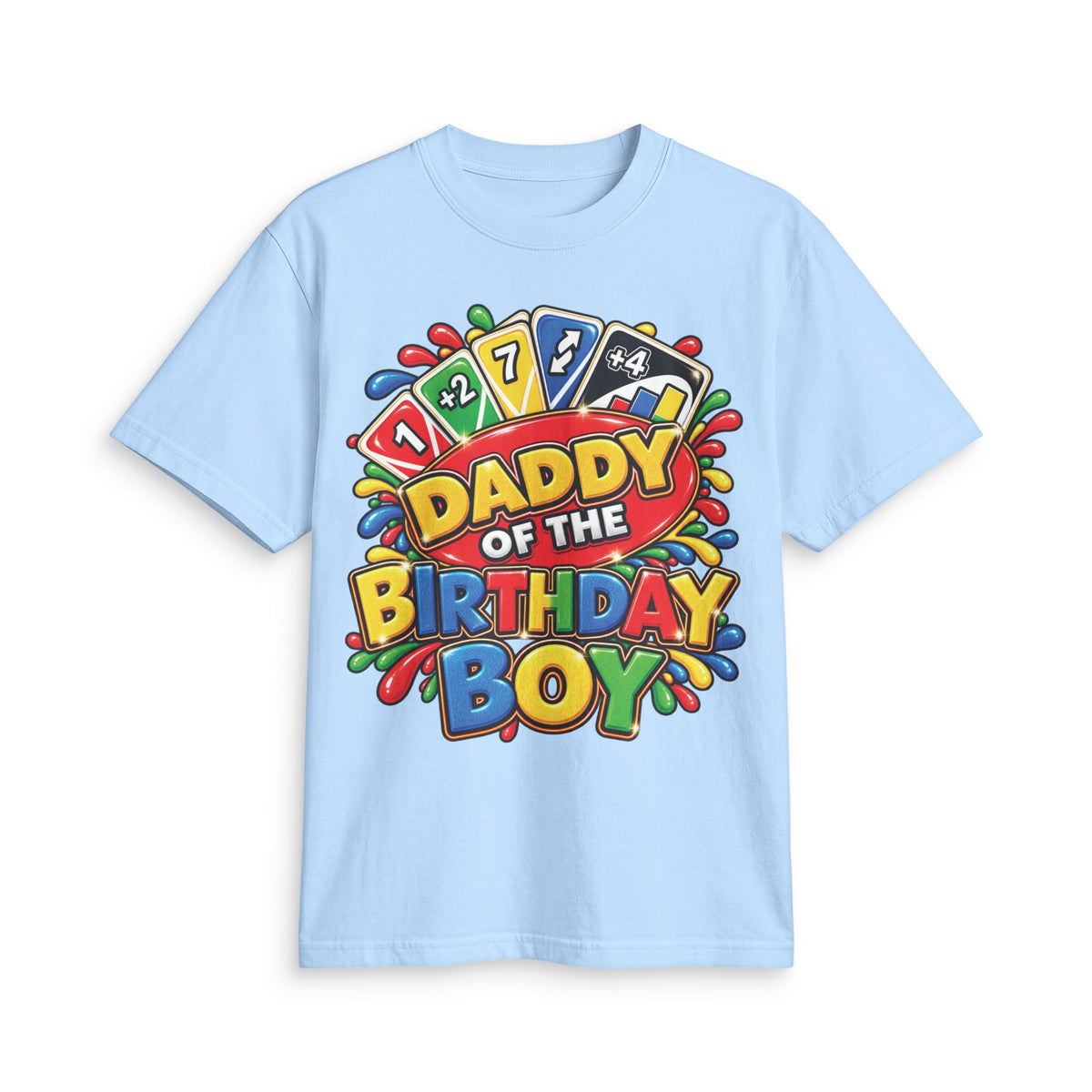 Daddy of the Birthday Boy T Shirt | Colorful Card Game Party Tee