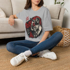 Posty Singer Portrait T-Shirt | Concert Mic Illustration, Red Black Grunge