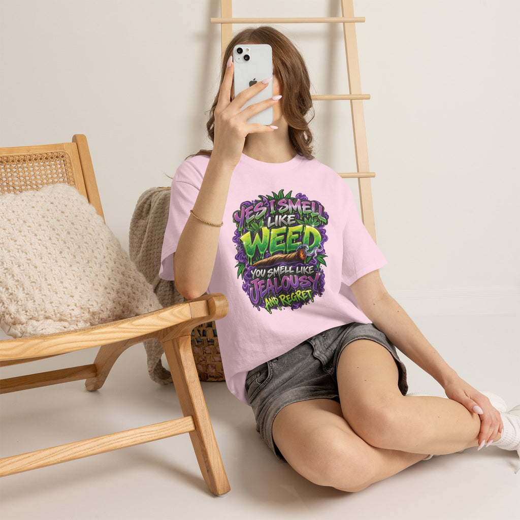 You Smell Like Weed T-Shirt | Cannabis Graphic Tee, Funny Stoner Slogan