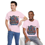 Detroit Skyline Collage T-Shirt | Motor City Landmarks, Vintage Neon Design