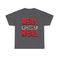 Real Recognize Real Tee | Bold Distressed Red Typography