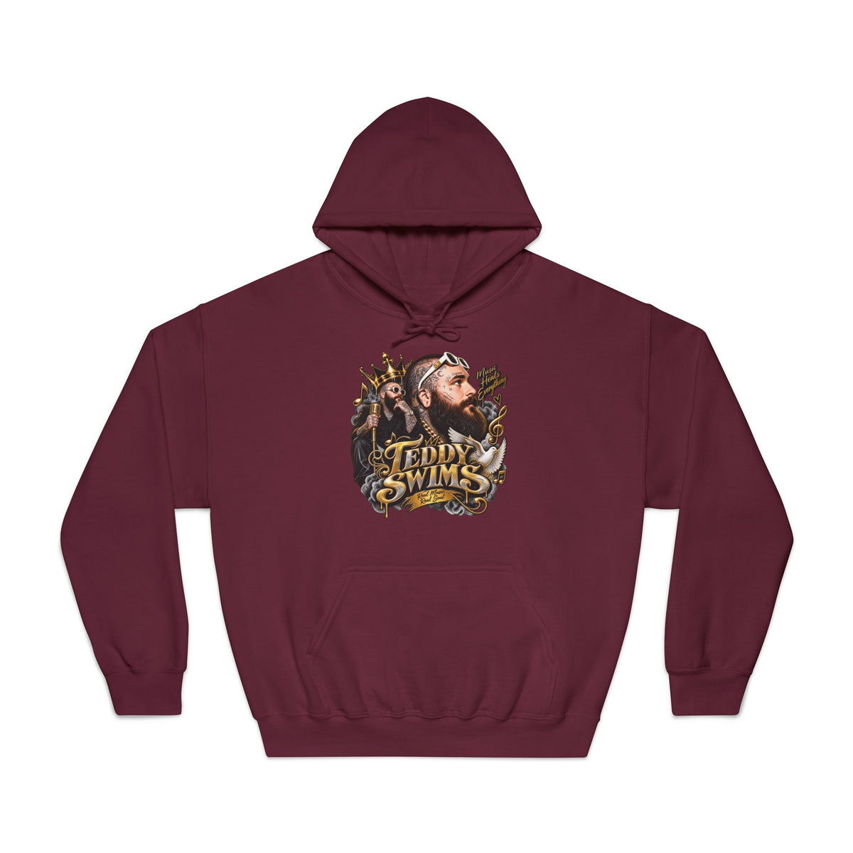 Teddy Swims Portrait Hoodie | Musical Artist Graphic Pullover