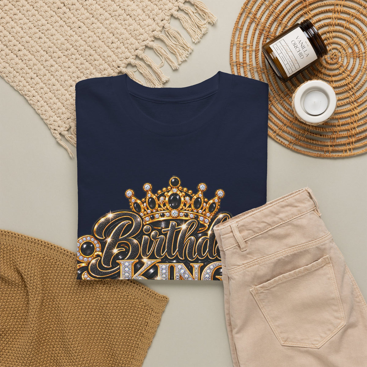 Birthday King Crown Graphic T-Shirt