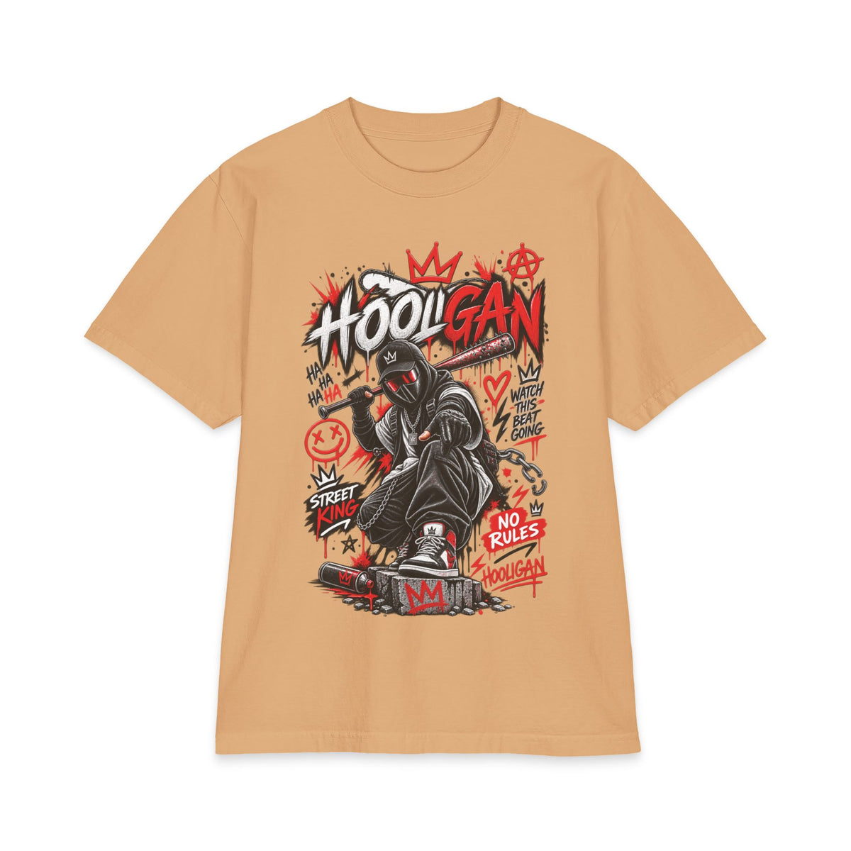 BTS Hooligan Street Skateboard Graphic T-Shirt | Urban Punk Graffiti Tee