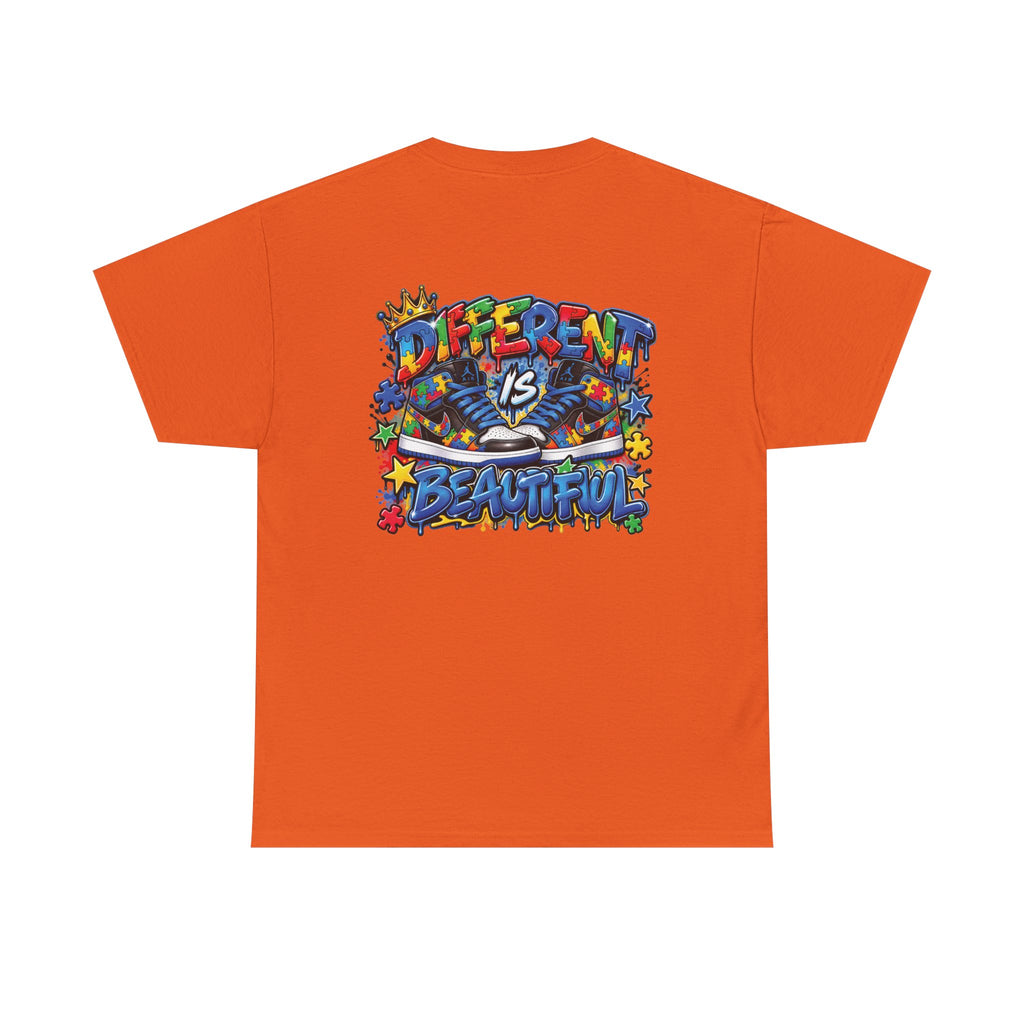 Detroit Graffiti Autism Tee | Different Is Beautiful backprint