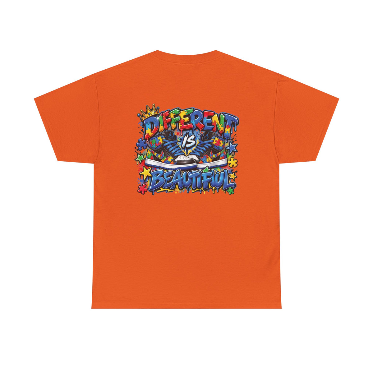 Detroit Graffiti Autism Tee | Different Is Beautiful backprint