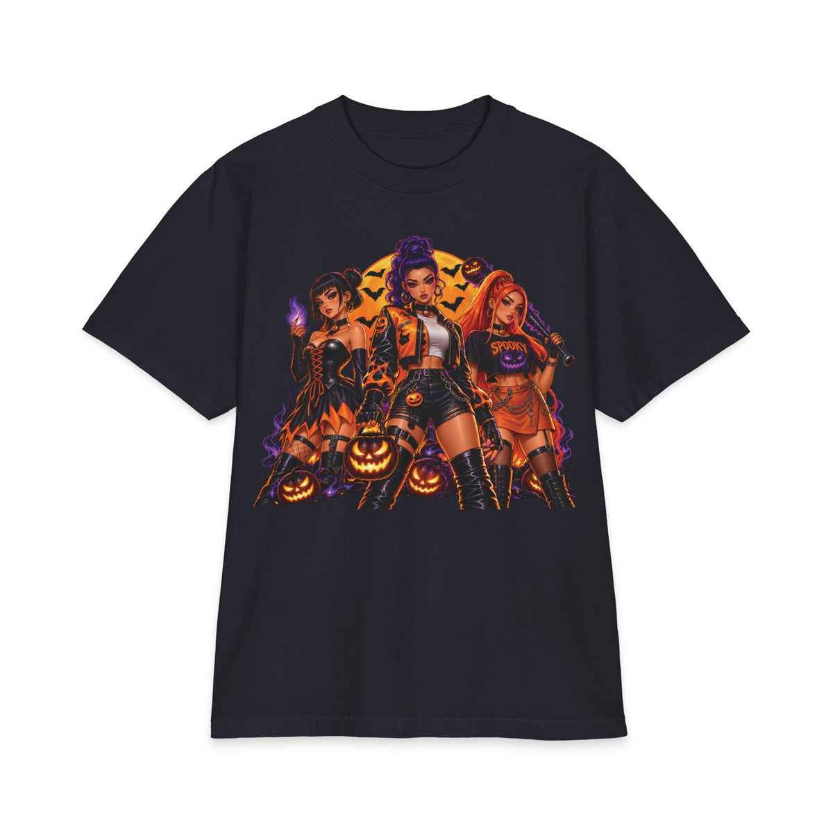 Halloween Witch Squad T-Shirt | Spooky Pumpkin Girls Graphic Tee