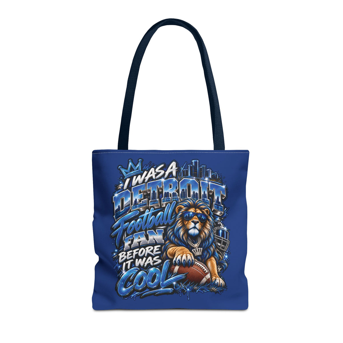 Detroit Football Fan Lion Tote Bag | Vintage City Pride