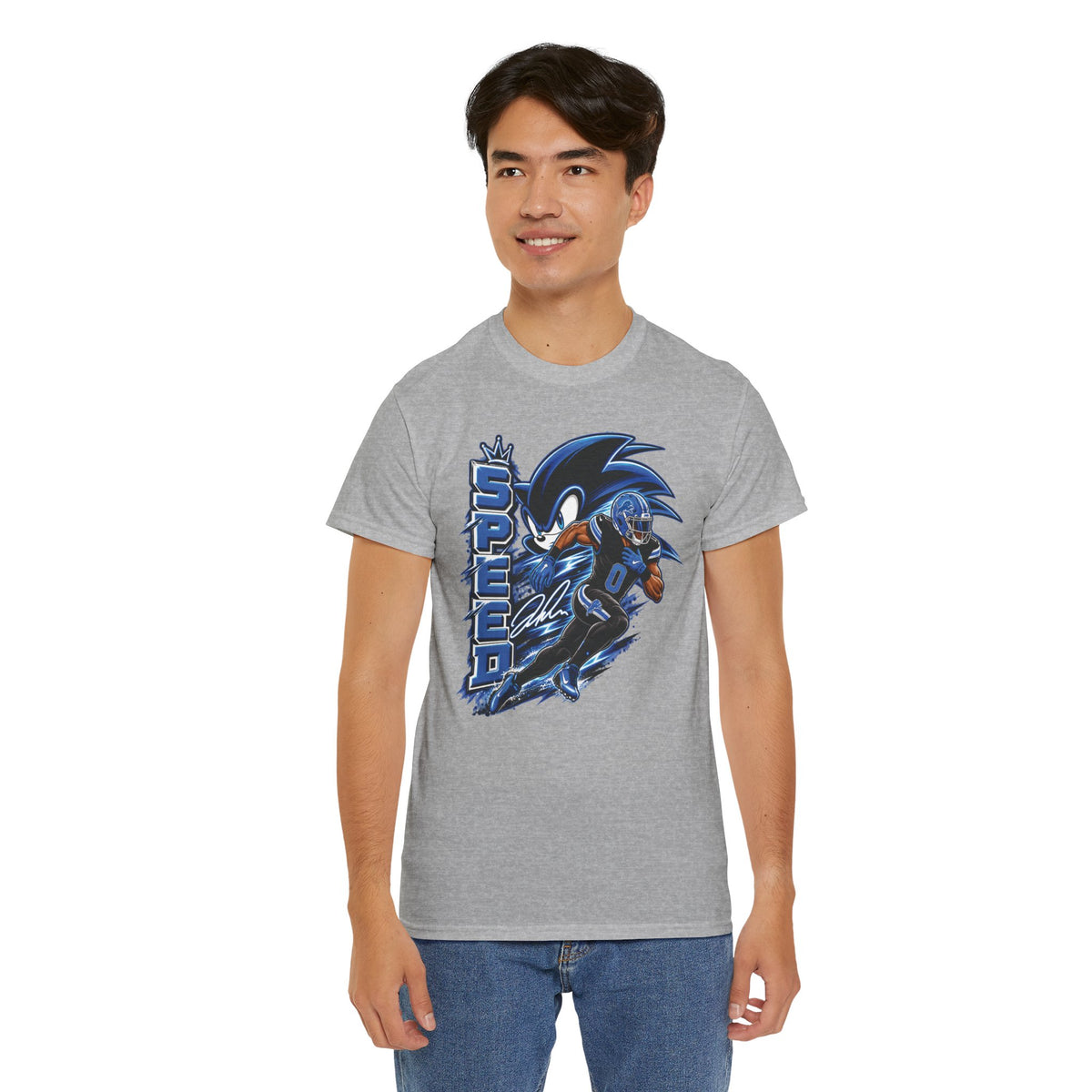 Speed Demon Sonic character Tee | Retro Gaming graphic shirt