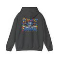 Detroit Graffiti Autism Hoodie | Different Is Beautiful Back Print