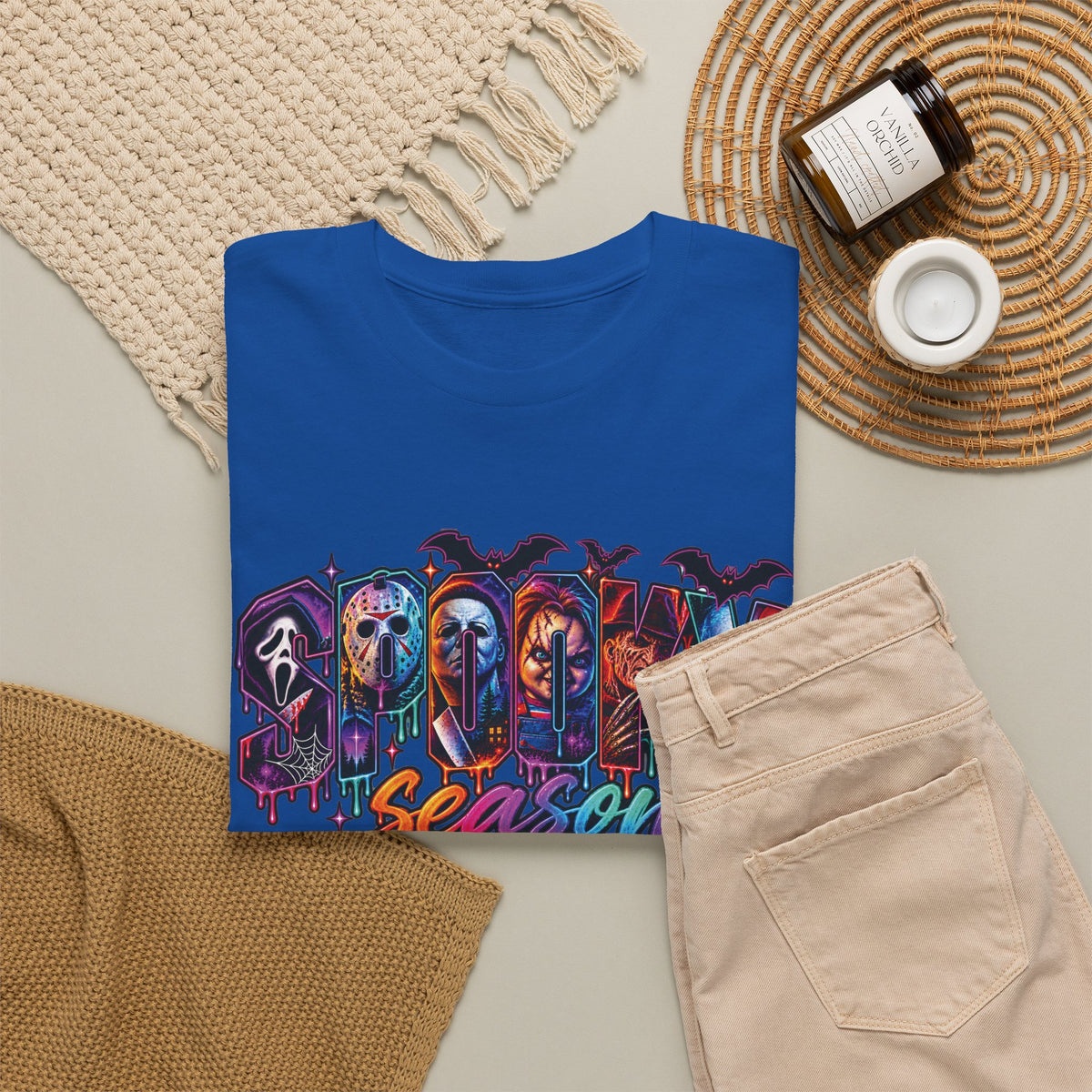 Horror Mask Graffiti Tee | Spooky Season Halloween Slasher Skull Vampire Werewolf