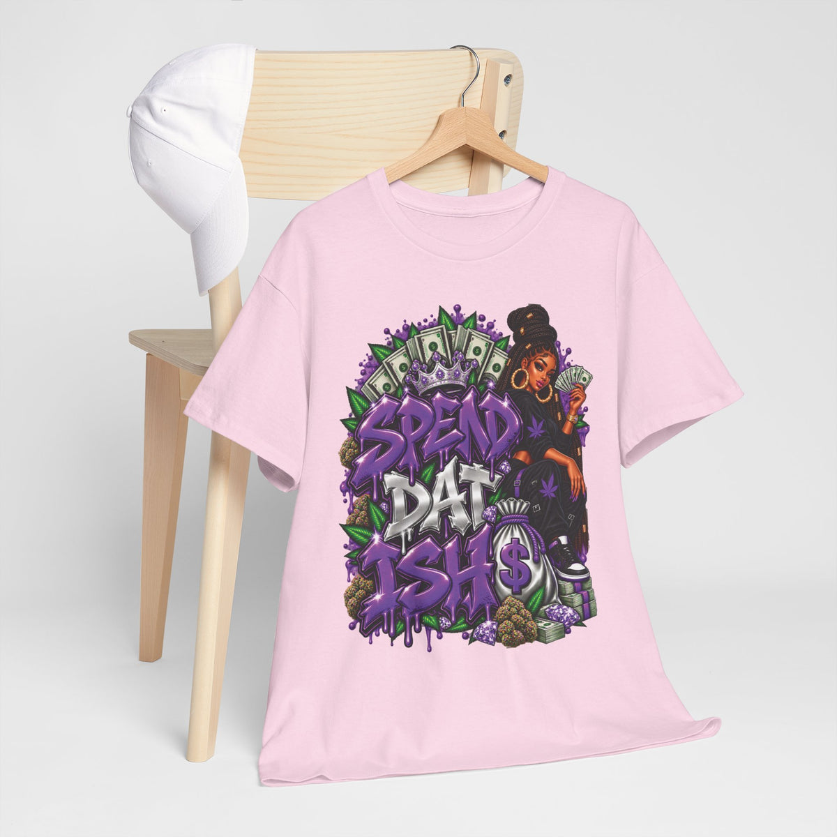Spend Dat sh*t Tee | Graffiti Money Design, Purple Streetwear