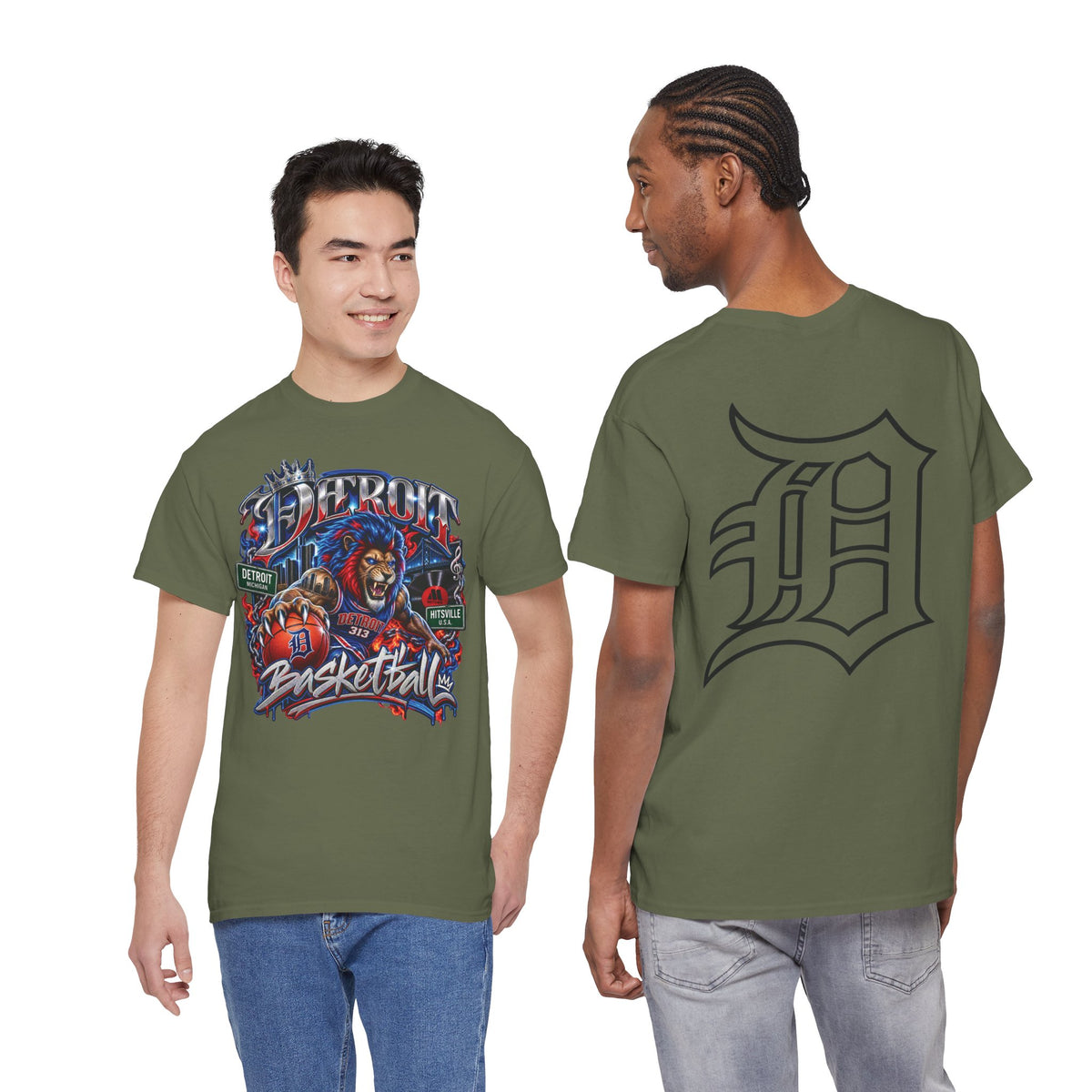 Detroit Basketball Tee | Motor City D Logo Shirt, Basketball Graphic