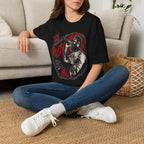 Posty Singer Portrait T-Shirt | Concert Mic Illustration, Red Black Grunge