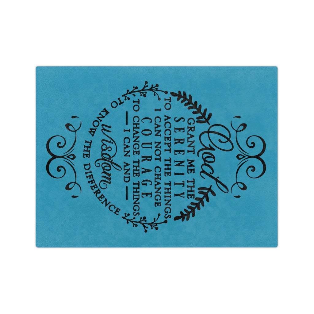 Serenity Prayer Script Blanket | Velveteen Microfiber Throw