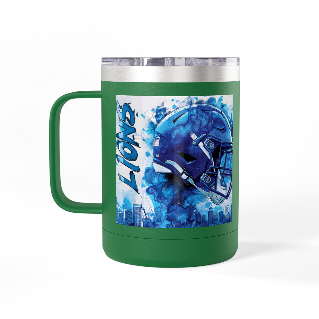 Blue Football Helmet Lions mug | 15oz Tumbler