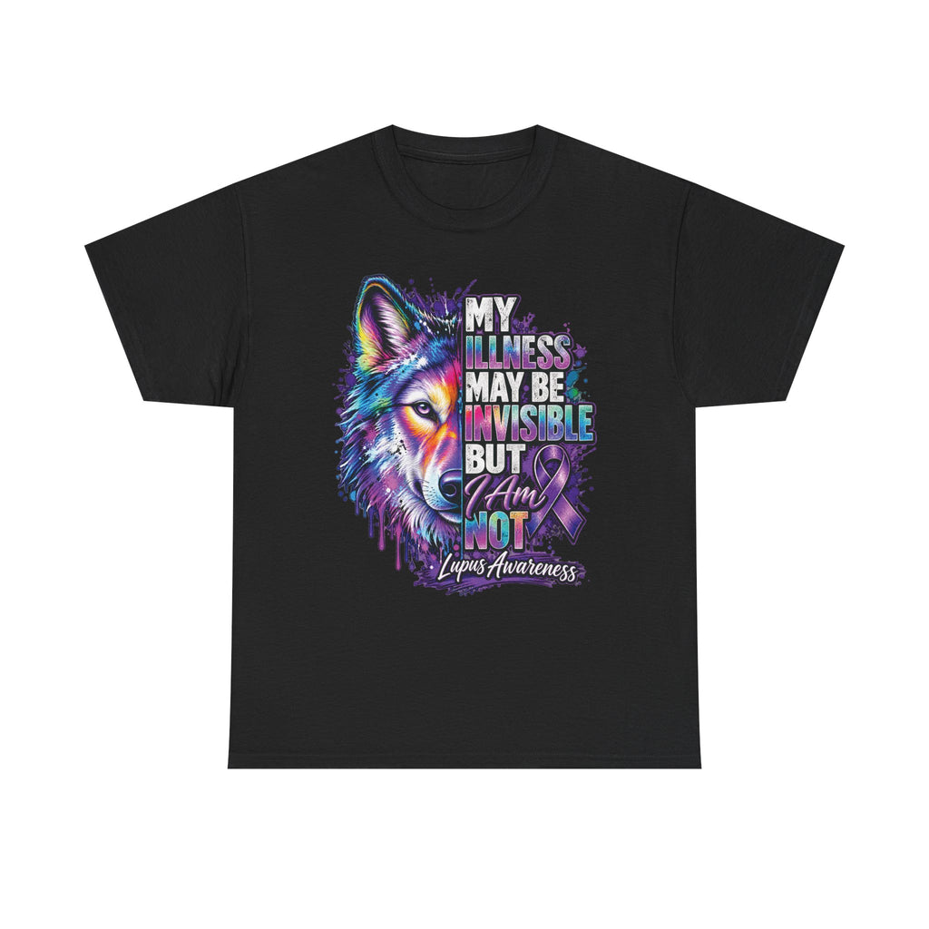 Lupus Awareness Wolf Graphic Tee | Invisible Illness Statement