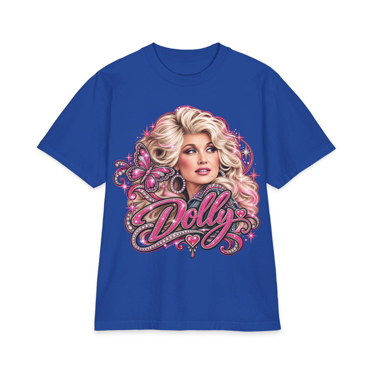 Retro Pink Dolly Portrait T-Shirt | Country Cowgirl Graphic Tee