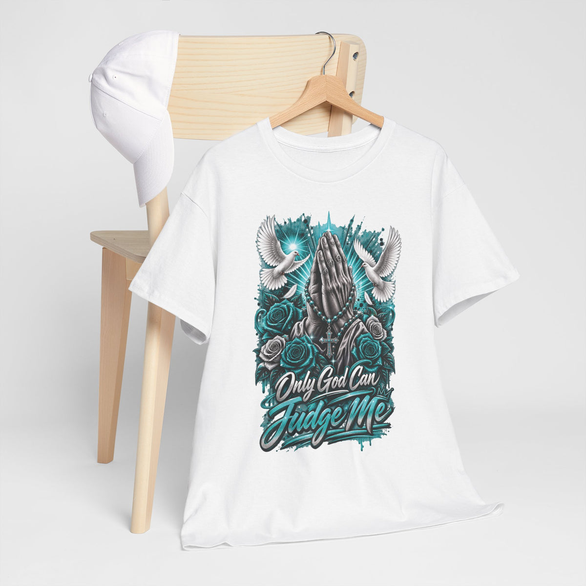 Only God Can Judge Me T-Shirt | Praying Hands, Doves, Roses