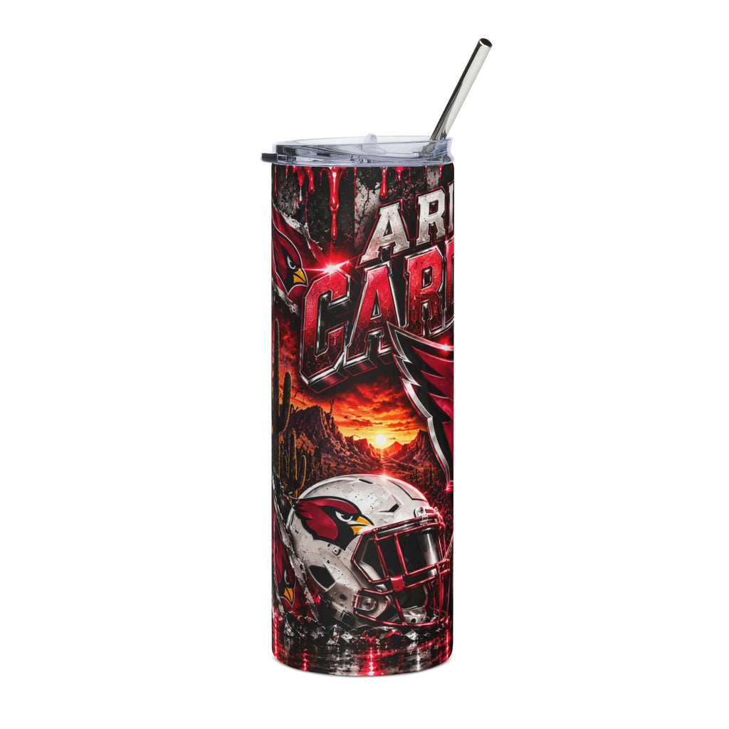 Arizona Cardinals Tumbler | 20oz Stainless Steel Football Team Travel Mug
