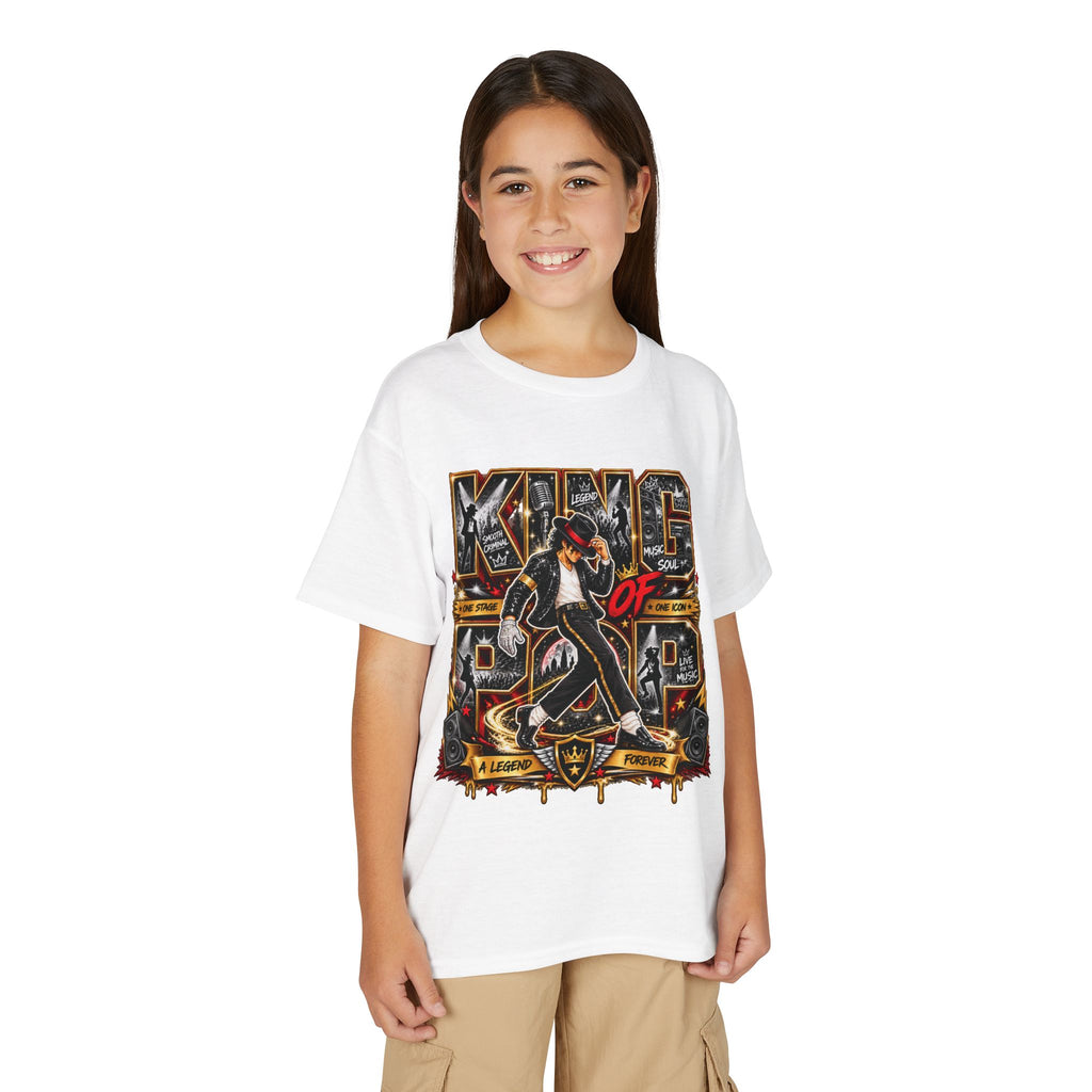 King of Pop Michael Jackson design Youth T-Shirt | Retro Music Dance Tee