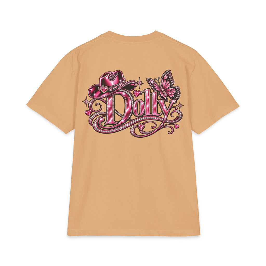 Retro Pink Dolly Portrait T-Shirt | Country Cowgirl Graphic Tee
