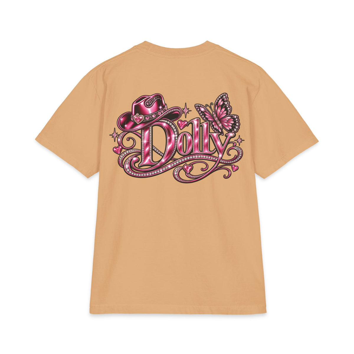 Retro Pink Dolly Portrait T-Shirt | Country Cowgirl Graphic Tee