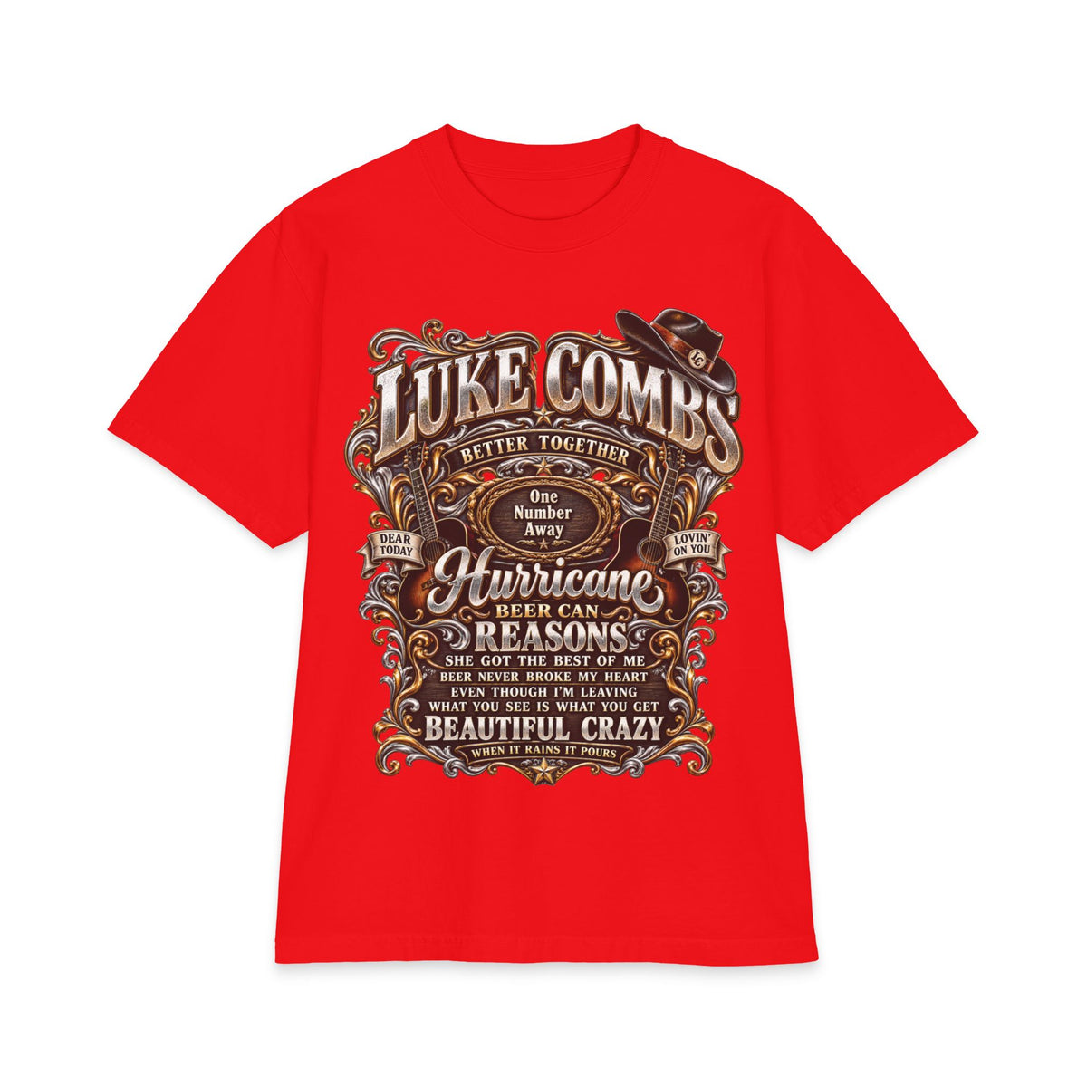 Combs Luke Concert Poster T-Shirt | Country Music Graphic Tee