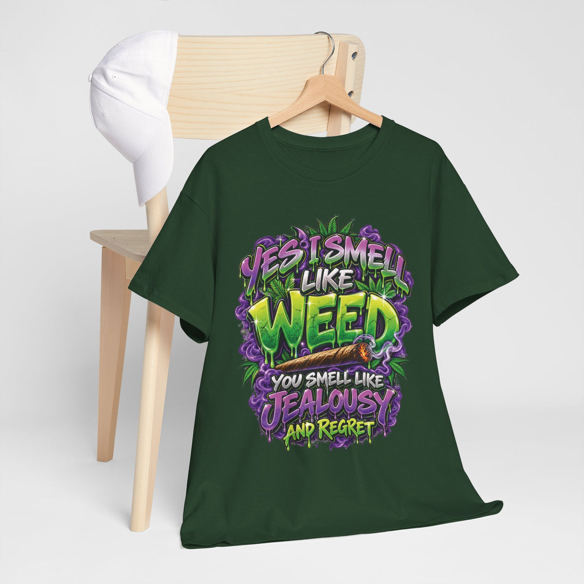 You Smell Like Weed T-Shirt | Cannabis Graphic Tee, Funny Stoner Slogan