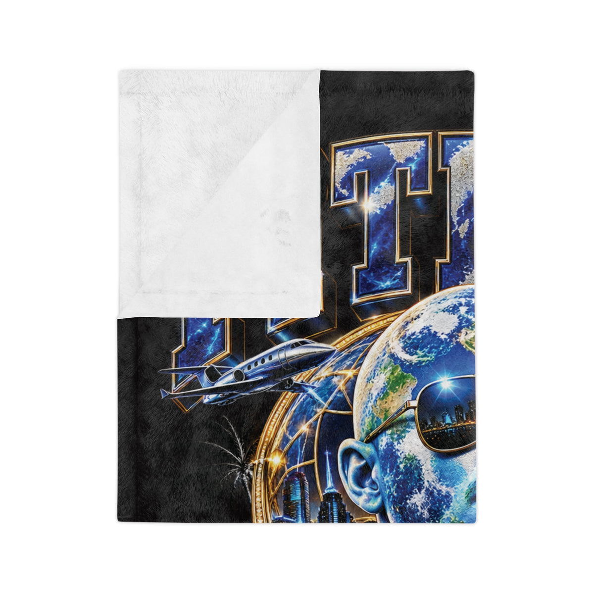 Pitbull I'm Back Blanket | Music Artist Portrait Velveteen Microfiber