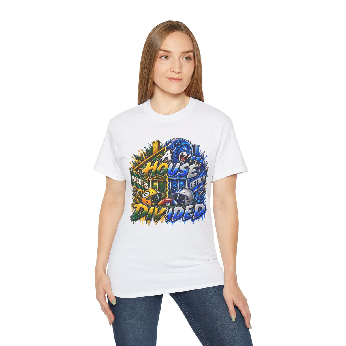A House Divided Detroit vs Green Bay T-Shirt | Football Rivalry Tee