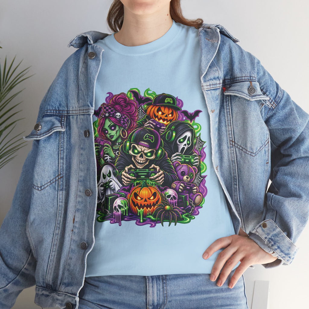 Spooky Halloween Monsters T-Shirt | Pumpkin, Ghost, Witch, Skeleton