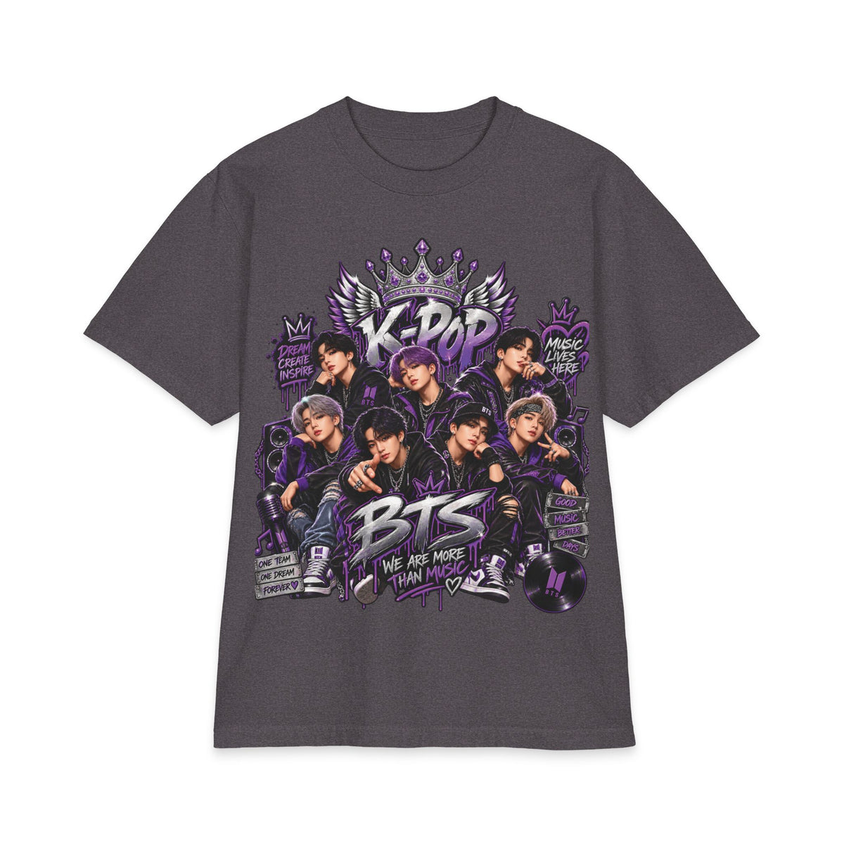 BTS K-Pop Band Graphic Tee | KPOP Members Portrait T-Shirt
