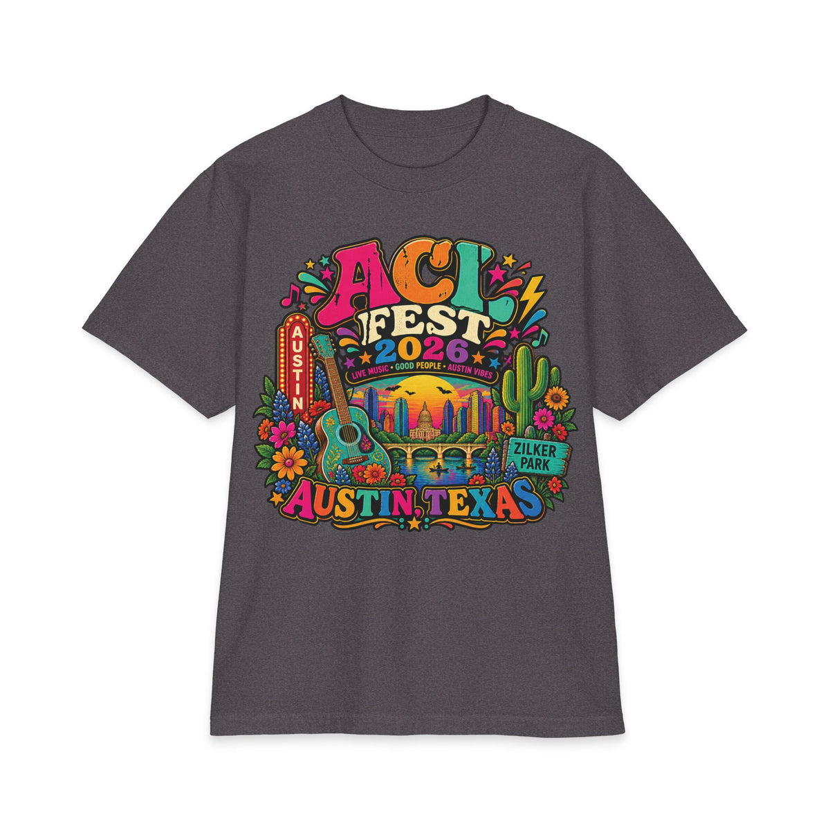 ACL Fest 2026 Austin Texas T-Shirt | Music Festival Lineup Tee