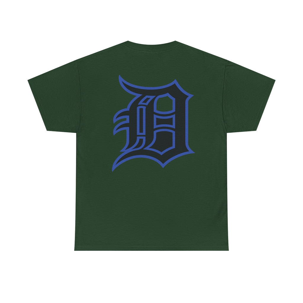 Detroit Basketball Lion Graphic Tee | Motor City D Old English Logo