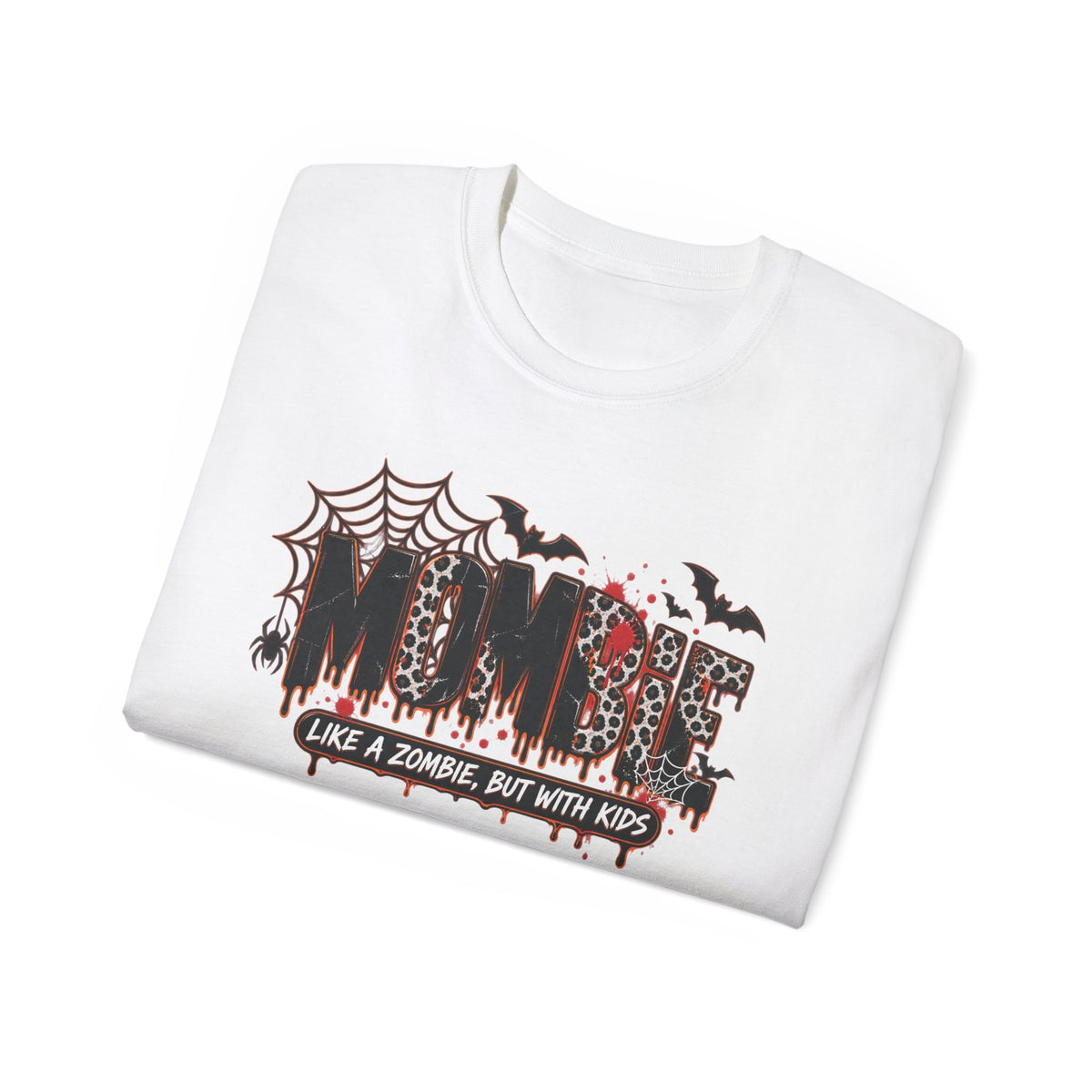Zombie Mom tee | Halloween spiderweb bats mommy shirt
