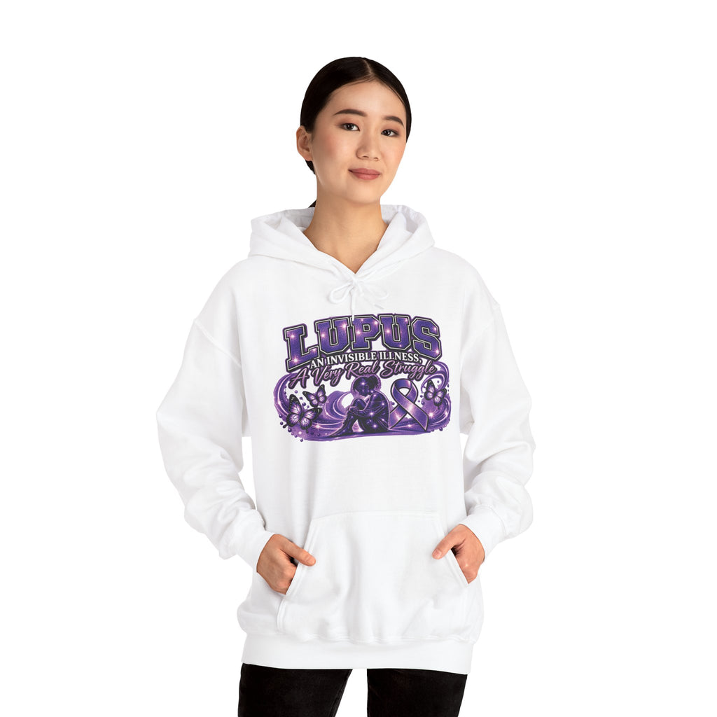 Lupus Awareness Purple Ribbon Hoodie | Support Autoimmune Awareness