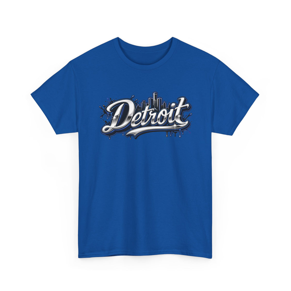 Detroit Script Tee | 313 Drip Skyline T-Shirt