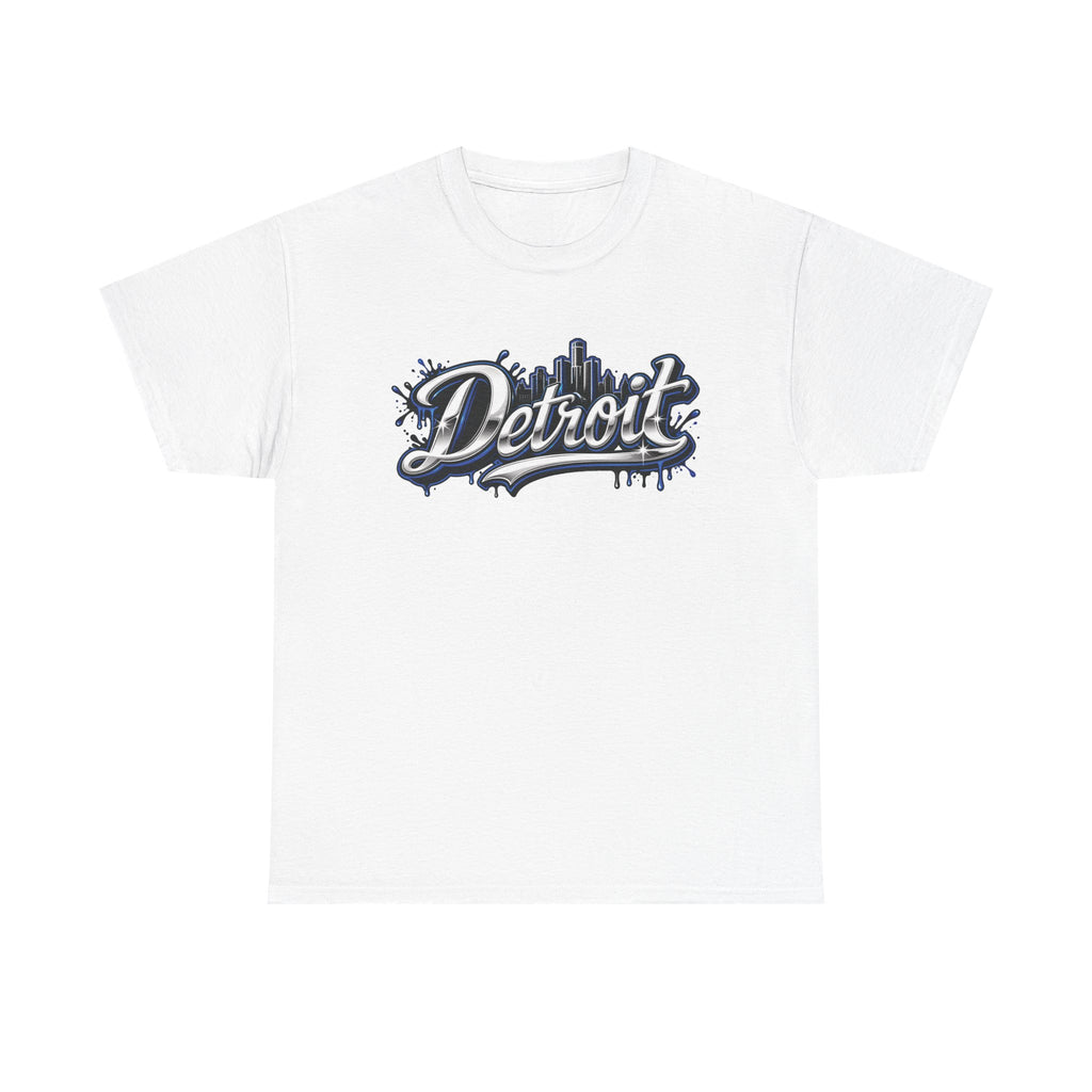 Detroit Script Tee | 313 Drip Skyline T-Shirt