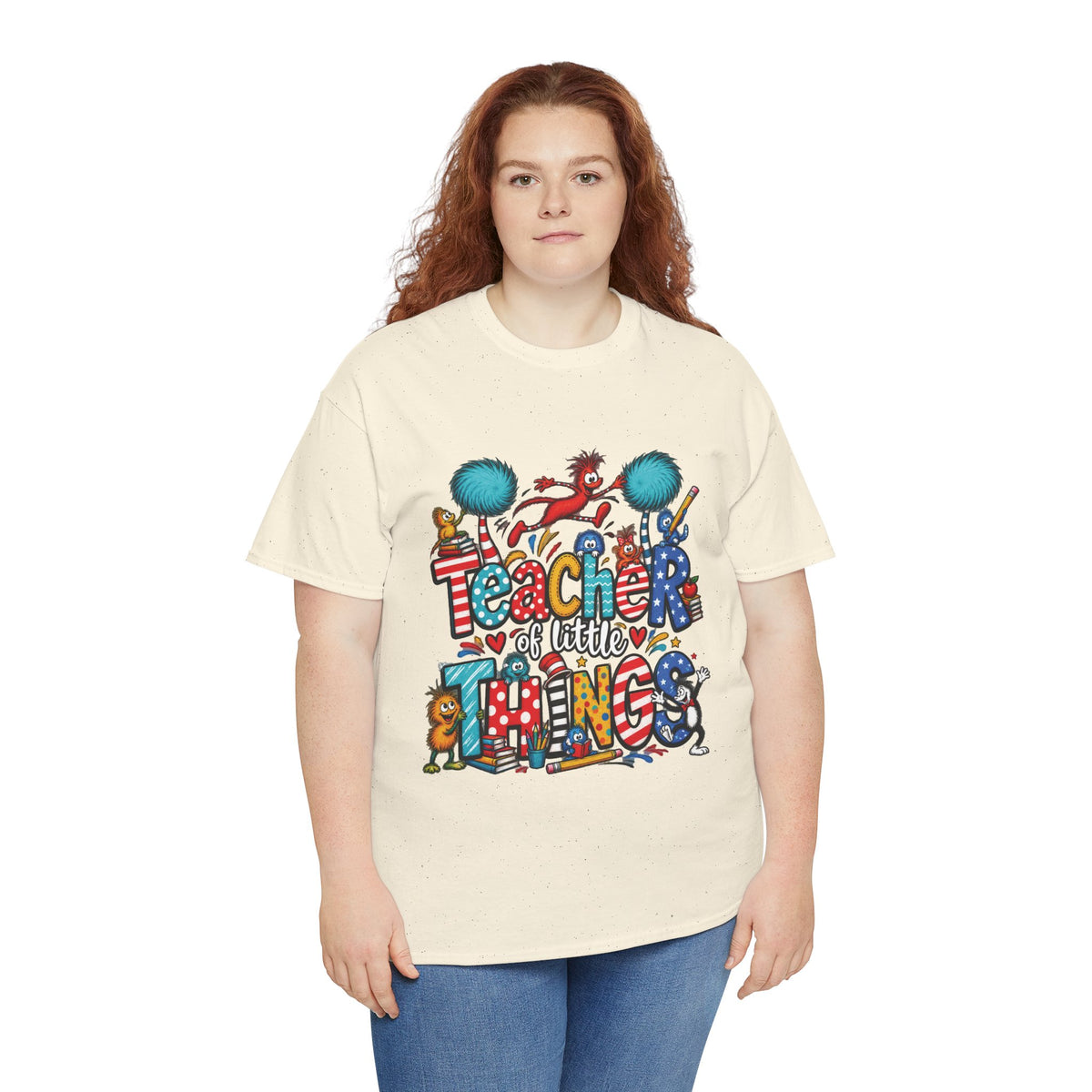 Teacher of Little Things T-Shirt | Colorful Dr. Seuss Style Kids Classroom Tee