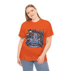 Detroit Legends collage T-Shirt | Motor City skyline, classic cars, musicians