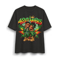 Detroit 420 Vibes Cartoon Couple T-Shirt | Cannabis Leaf Street Art Tee