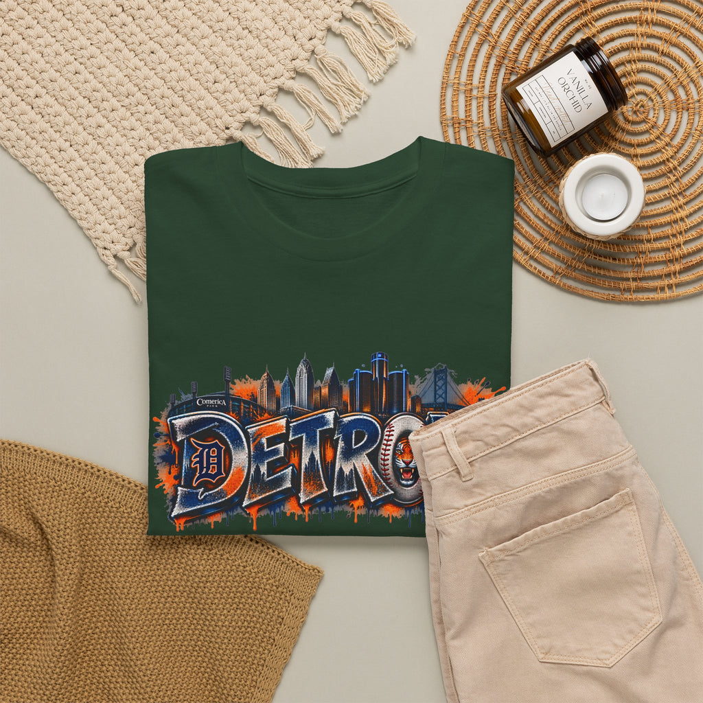 Detroit skyline graffiti T-Shirt | city skyline tee, urban street art