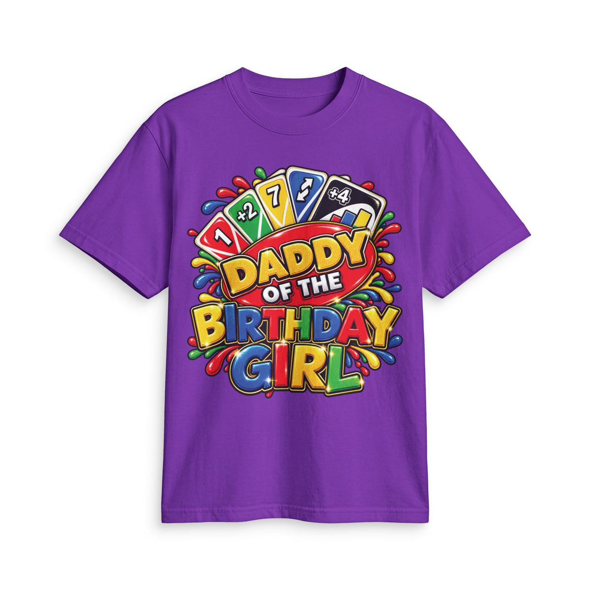 Daddy of the Birthday Girl T-Shirt | Colorful Birthday Dad Tee