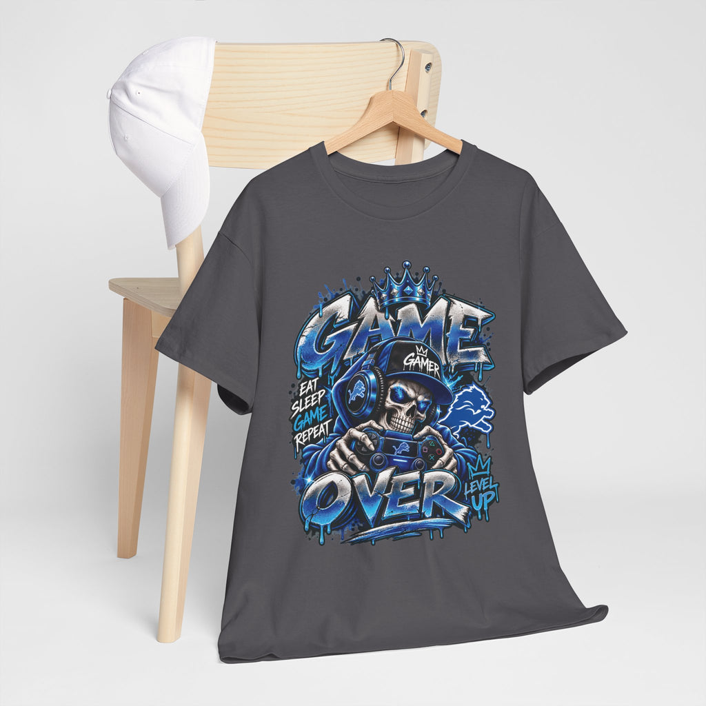 Game Over Skull Gamer Tee | Video Game Controller Graphic Shirt