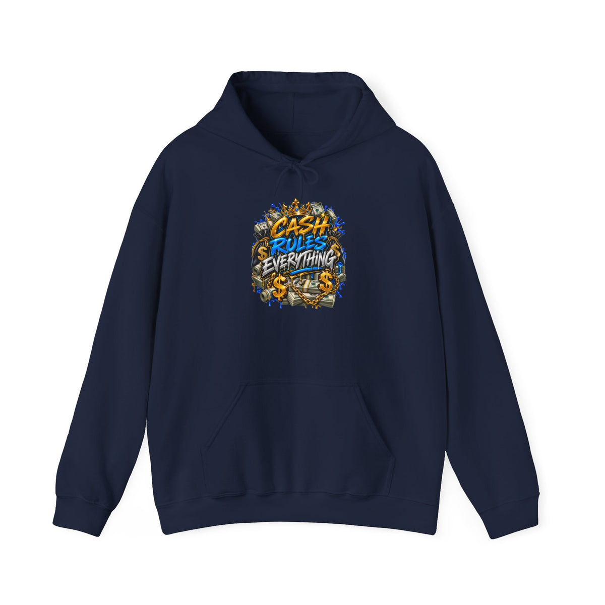 Cash Rules Everything Graphic Hoodie | Streetwear Money Graffiti